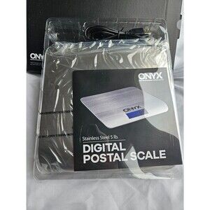 Onyx Stainless Steel 5lb Pound Digital Postal Scale USB Connected Stamps.com NIB